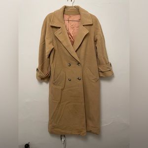 Vintage Regency Camel Hair Double Breasted Coat